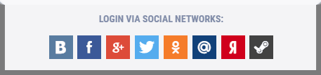 Login to your profile via social networks